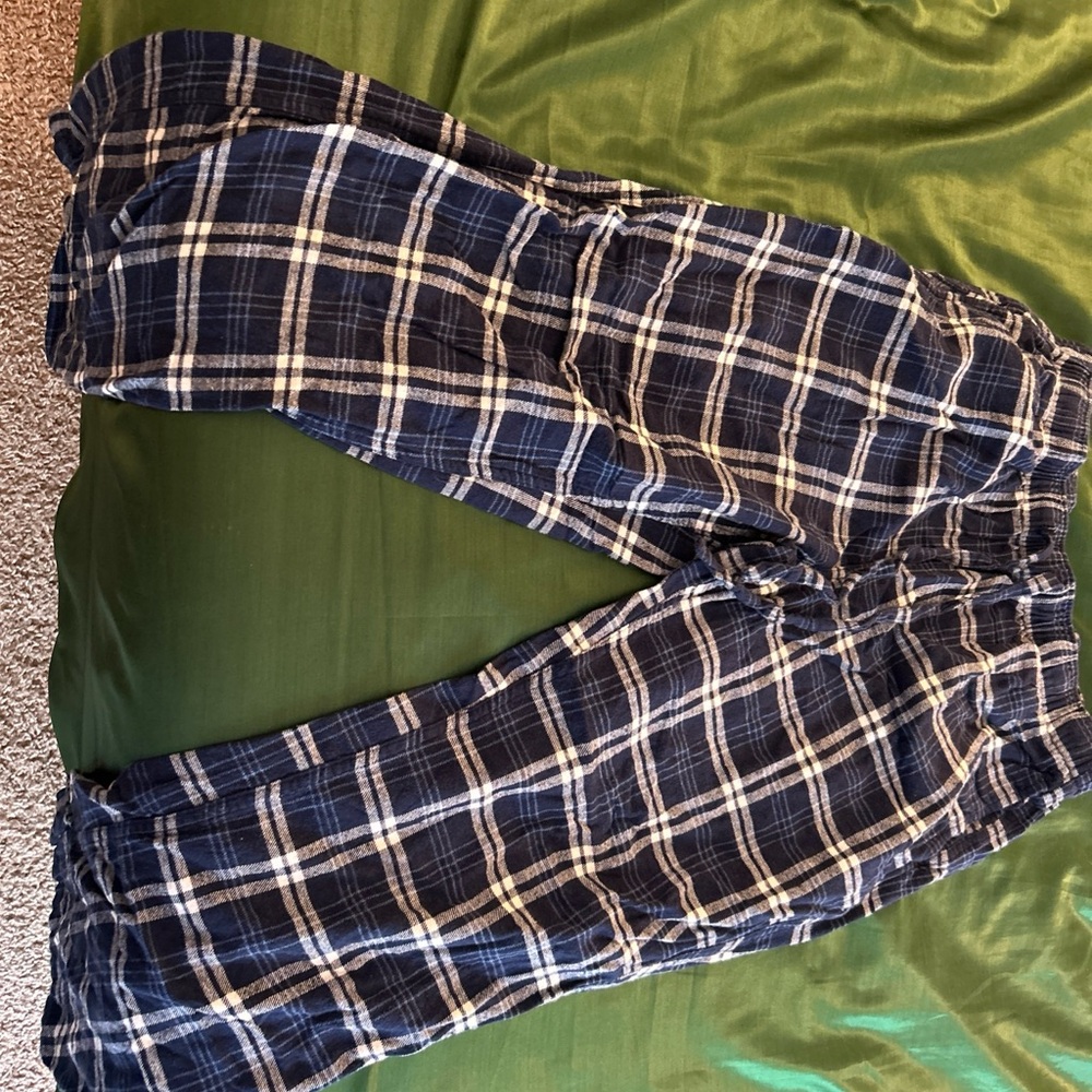 J. Crew Navy and White Plaid Pajama Pants